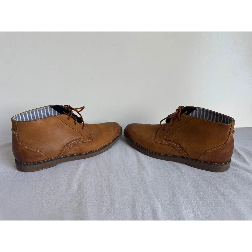 Sperry Top-Sider Mens Tan Leather Chukka Boots lace Size 9M dress business shoes